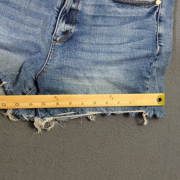 Judy Blue Jean Shorts Women's L Blue Denim Cutoff - Picture 6 of 9